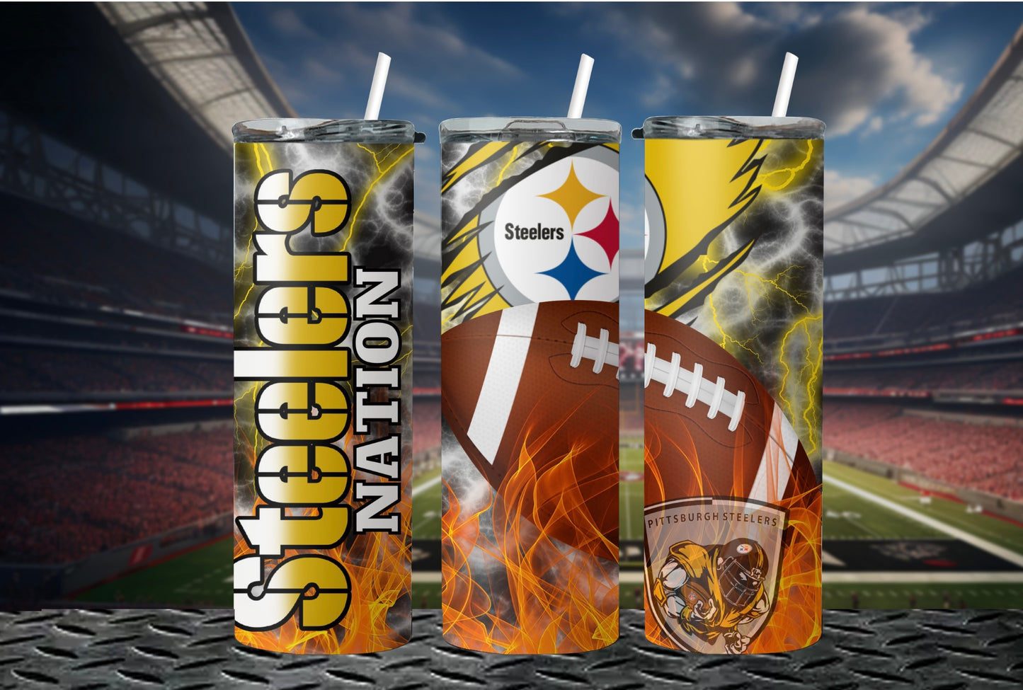 20 OZ Steelers Nation Stainless Steel Tumbler