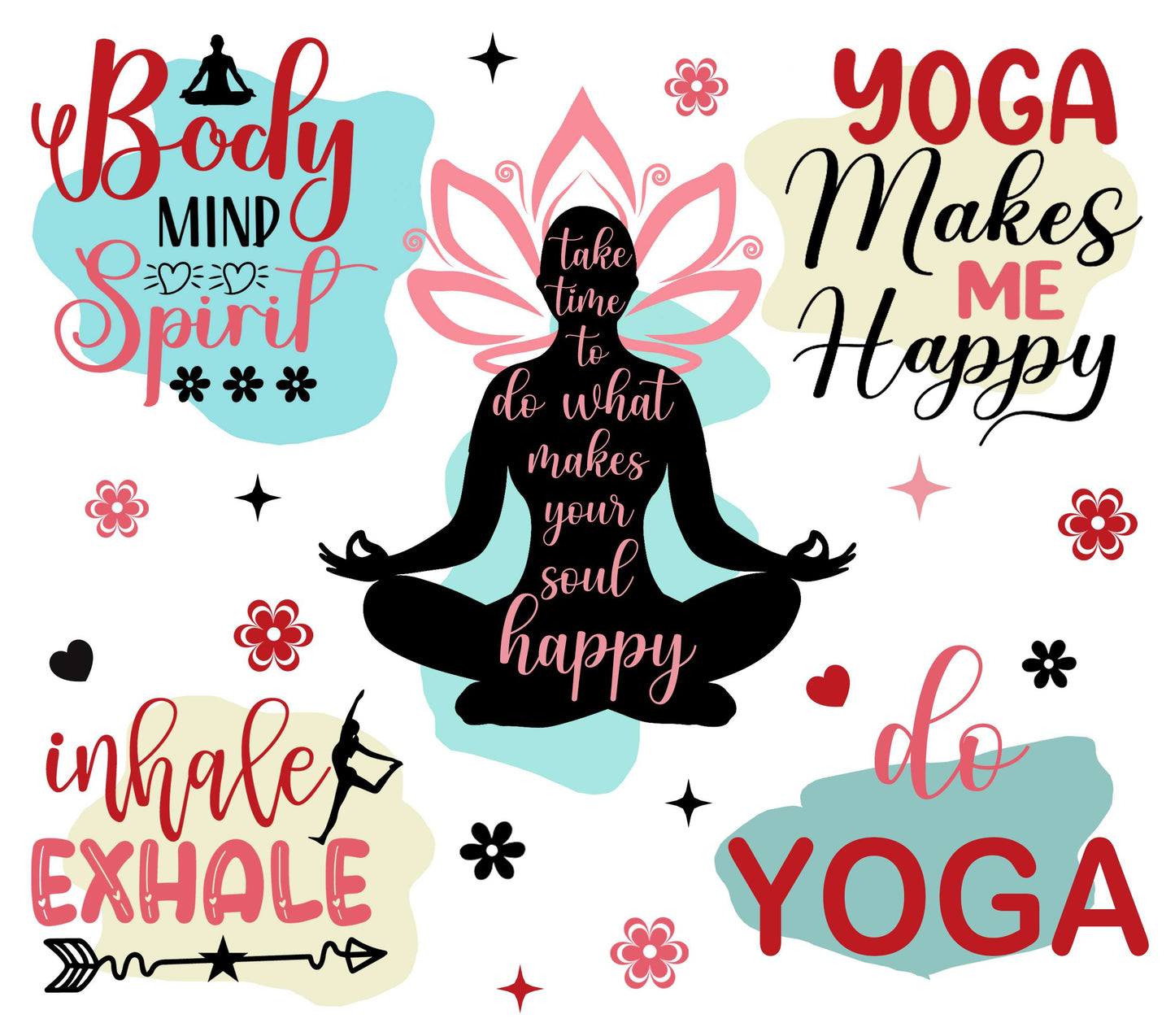 Yoga Makes Me Happy 20 OZ Stainless Steel Tumbler