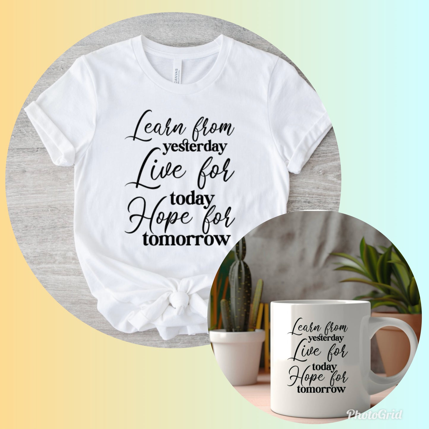 Live For Today Woman’s T-Shirt & 15oz Coffee Mug