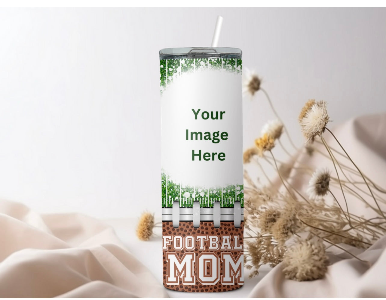 Football Tumbler, Leather Custom Tumbler, Football Mom, Personalized T –  IroquoisPrint