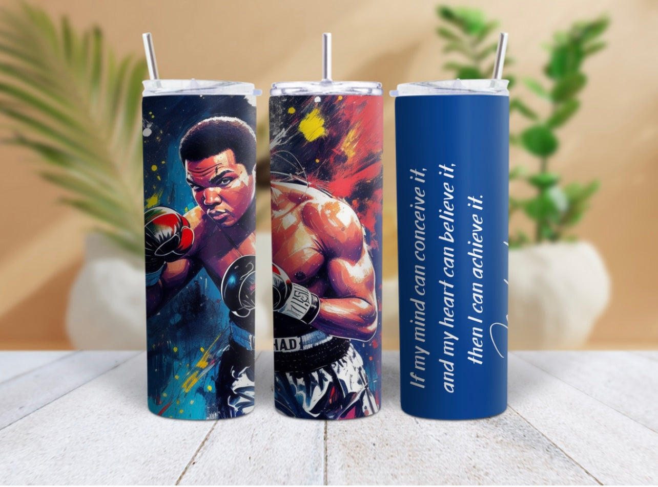 20 OZ Muhammad Ali Motivational Quote Stainless Steel Tumbler